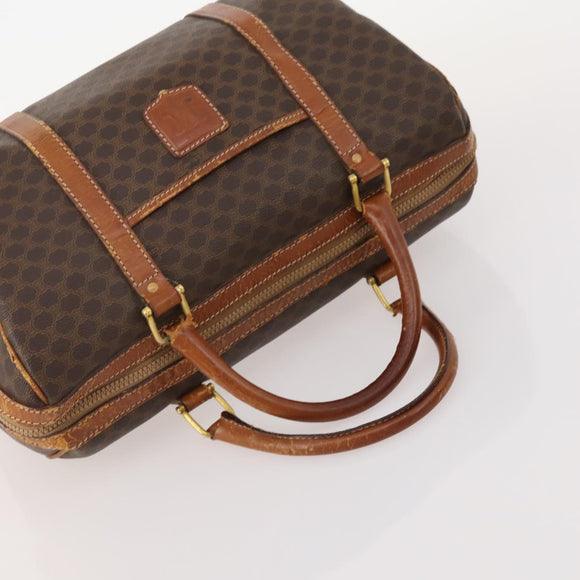 CELINE Macadam Canvas Boston Bag PVC Leder 3er Set Braun Auth mr2452