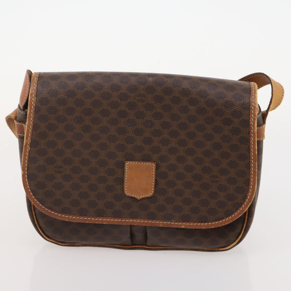 CELINE Macadam Canvas Boston Bag PVC Leder 3er Set Braun Auth mr2452