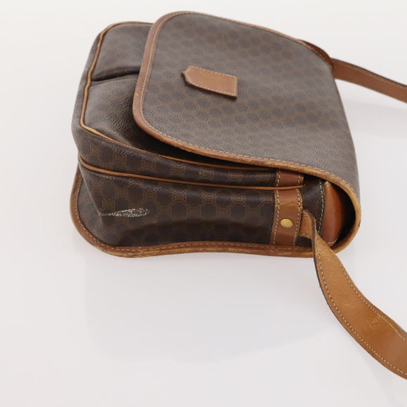 CELINE Macadam Canvas Boston Bag PVC Leder 3er Set Braun Auth mr2452