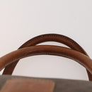 CELINE Macadam Canvas Boston Bag PVC Leder 3er Set Braun Auth mr2452-6