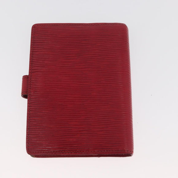 LOUIS VUITTON Monogram Epi Day Planner Cover Briefcase 2 Set Red LV Auth mr2456