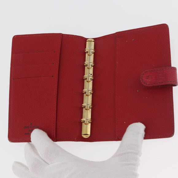LOUIS VUITTON Monogram Epi Day Planner Cover Briefcase 2 Set Red LV Auth mr2456