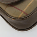 Burberrys Nova Check Shoulder Bag Canvas Beige Gold Auth mr2457-14