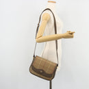 Burberrys Nova Check Shoulder Bag Canvas Beige Gold Auth mr2457-21