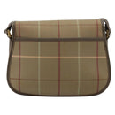 Burberrys Nova Check Shoulder Bag Canvas Beige Gold Auth mr2457-2