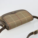 Burberrys Nova Check Shoulder Bag Canvas Beige Gold Auth mr2457-6