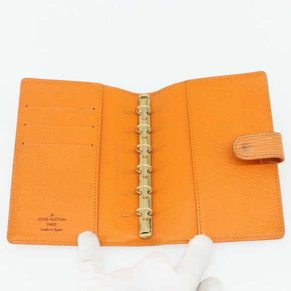 LOUIS VUITTON Epi Agenda PM Day Planner Cover Orange Mandarin R2005H Auth mr2461