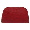 LOUIS VUITTON Epi Dauphine PM Pouch Castilian Red M48447 LV Auth mr2464-13