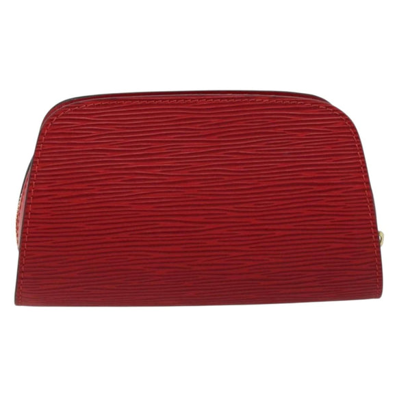 LOUIS VUITTON Epi Dauphine PM Pouch Castilian Red M48447 LV Auth mr2464