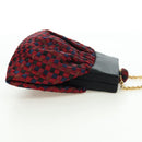 BOTTEGA VENETA INTRECCIATO Chain Shoulder Bag Nylon Multicolor Gold Auth mr2466V-4