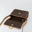 CELINE Macadam Canvas Shoulder Bag PVC Leather Brown Gold Auth mr2468A-15