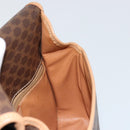 CELINE Macadam Canvas Shoulder Bag PVC Leather Brown Gold Auth mr2468A-18