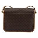CELINE Macadam Canvas Shoulder Bag PVC Leather Brown Gold Auth mr2468A-3