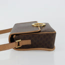 CELINE Macadam Canvas Shoulder Bag PVC Leather Brown Gold Auth mr2468A-5