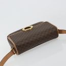 CELINE Macadam Canvas Shoulder Bag PVC Leather Brown Gold Auth mr2468A-6