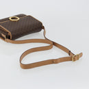CELINE Macadam Canvas Shoulder Bag PVC Leather Brown Gold Auth mr2468A-7
