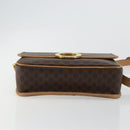 CELINE Macadam Canvas Shoulder Bag PVC Leather Brown Gold Auth mr2468A-9