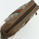 GUCCI GG Supreme Web Sherry Line Clutch Bag PVC Beige 89 01 012 Auth mr2470-6