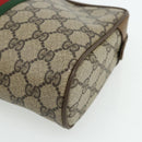 GUCCI GG Supreme Web Sherry Line Clutch Bag PVC Beige 89 01 012 Auth mr2470-8