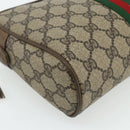 GUCCI GG Supreme Web Sherry Line Clutch Bag PVC Beige 89 01 012 Auth mr2470-9