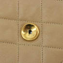 CHANEL Chain Shoulder Bag Lamb Skin Beige Gold CC Auth mr2475-16