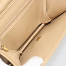 CHANEL Chain Shoulder Bag Lamb Skin Beige Gold CC Auth mr2475-20
