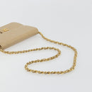 CHANEL Chain Shoulder Bag Lamb Skin Beige Gold CC Auth mr2475-7
