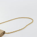 CHANEL Chain Shoulder Bag Lamb Skin Beige Gold CC Auth mr2475-8