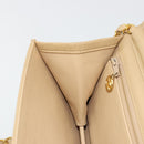 CHANEL Chain Shoulder Bag Lamb Skin Beige Gold CC Auth mr2475V-20