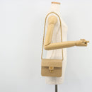 CHANEL Chain Shoulder Bag Lamb Skin Beige Gold CC Auth mr2475V-23