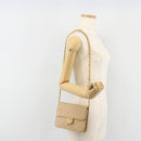 CHANEL Umhängetasche mit Kette Lammleder Beige Gold CC Auth mr2475V-24