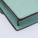 GUCCI Shoulder Wallet Leather Light Blue 369664 Auth mr248-15