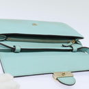 GUCCI Shoulder Wallet Leather Light Blue 369664 Auth mr248-17