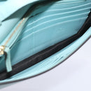 GUCCI Shoulder Wallet Leather Light Blue 369664 Auth mr248-19