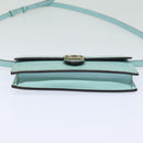 GUCCI Shoulder Wallet Leather Light Blue 369664 Auth mr248-5