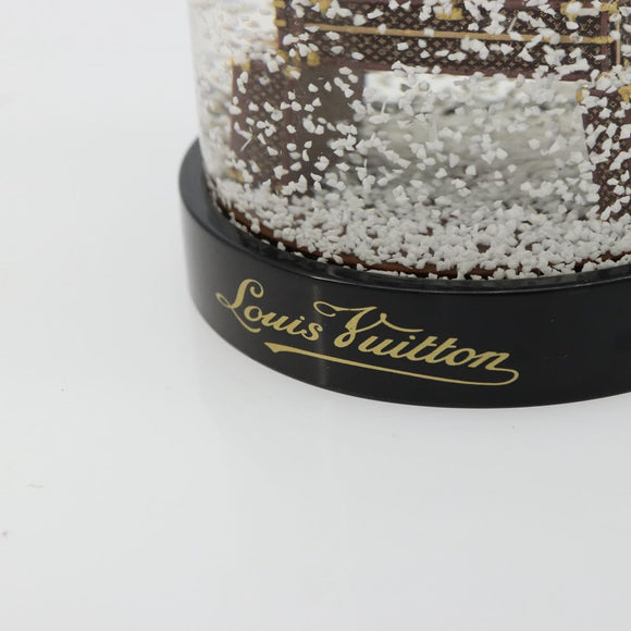 LOUIS VUITTON Trunk Tower Eiffel Tower Snow Globe plastic Clear LV Auth mr2481V