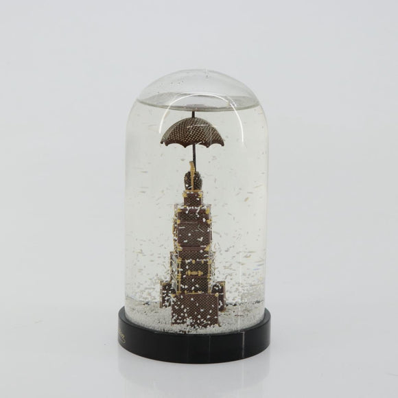 LOUIS VUITTON Trunk Tower Eiffel Tower Snow Globe plastic Clear LV Auth mr2481V