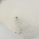 BOTTEGA VENETA Hand Bag Leather White Silver Auth mr2483-15