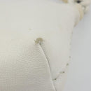 BOTTEGA VENETA Hand Bag Leather White Silver Auth mr2483-9