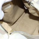 BOTTEGA VENETA Hand Bag Leather White Silver Auth mr2483-11