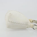 BOTTEGA VENETA Hand Bag Leather White Silver Auth mr2483-3