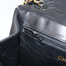 CHANEL Matelasse Chain Shoulder Bag Lamb Skin Black Gold CC Auth mr2484-20