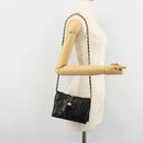 CHANEL Matelasse Chain Shoulder Bag Lamb Skin Black Gold CC Auth mr2484-23