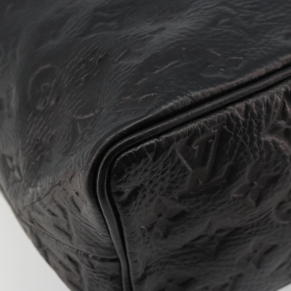 LOUIS VUITTON Monogram Shimmer Halo Hand Bag Black LV Auth mr2486