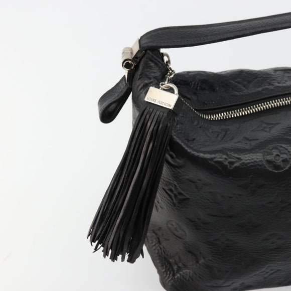 LOUIS VUITTON Monogram Shimmer Halo Hand Bag Black LV Auth mr2486
