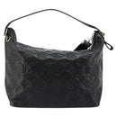 LOUIS VUITTON Monogram Shimmer Halo Hand Bag Black LV Auth mr2486-2