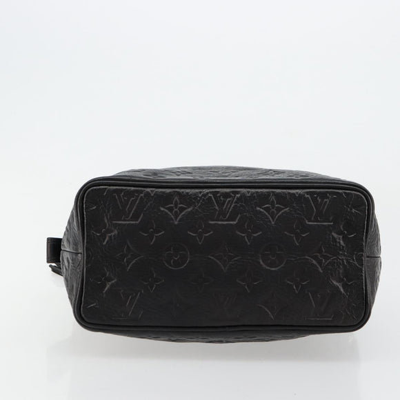 LOUIS VUITTON Monogram Shimmer Halo Hand Bag Black LV Auth mr2486