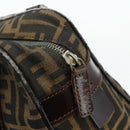 FENDI Zucca Canvas Hand Bag Black Brown Auth mr2487-14
