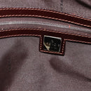FENDI Zucca Canvas Hand Bag Black Brown Auth mr2487-16