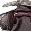 FENDI Zucca Canvas Hand Bag Black Brown Auth mr2487-20
